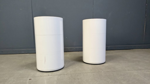 Anna Castelli Ferrieri per Kartell, coppia di mobili laterali, anni '60 - Italia