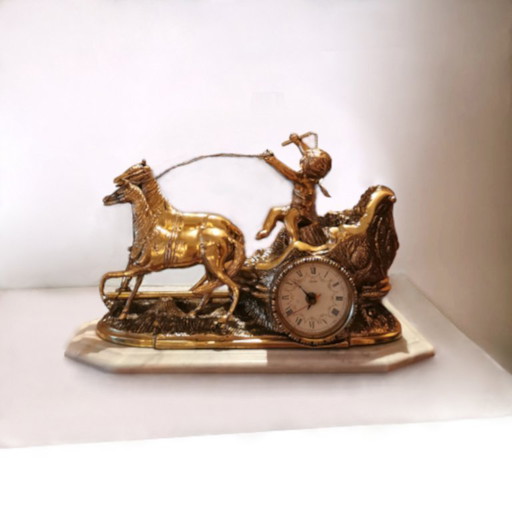 BRONZE KLOK MET ANGEL