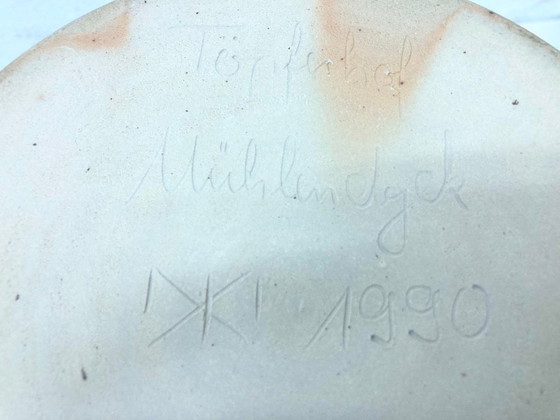 Image 1 of Large floor vase pottery Mühlendyck 1990 owl decoration