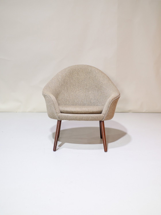 Image 1 of Hans Olsen 187 Fauteuil Gris Teck Danois Vintage