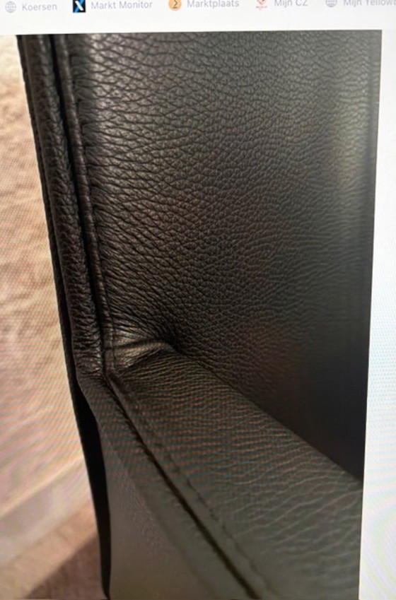 Image 1 of Elegante set van 6 leren eetkamer-/vergaderstoelen Wittmann