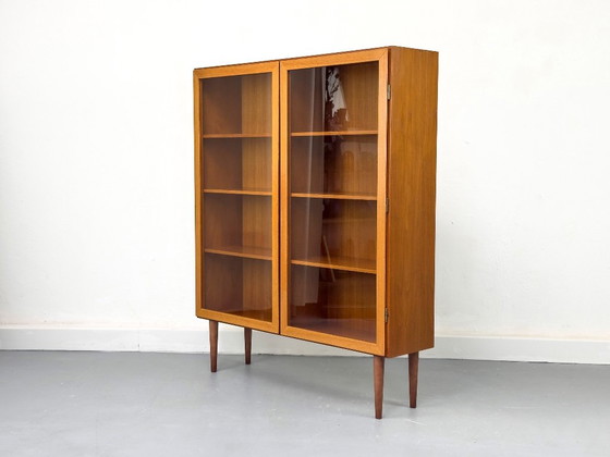 Teak Cabinet With Glass Doors From Omann Jun, 1960s – Display cabinets, Wood (photo 20 of 20)