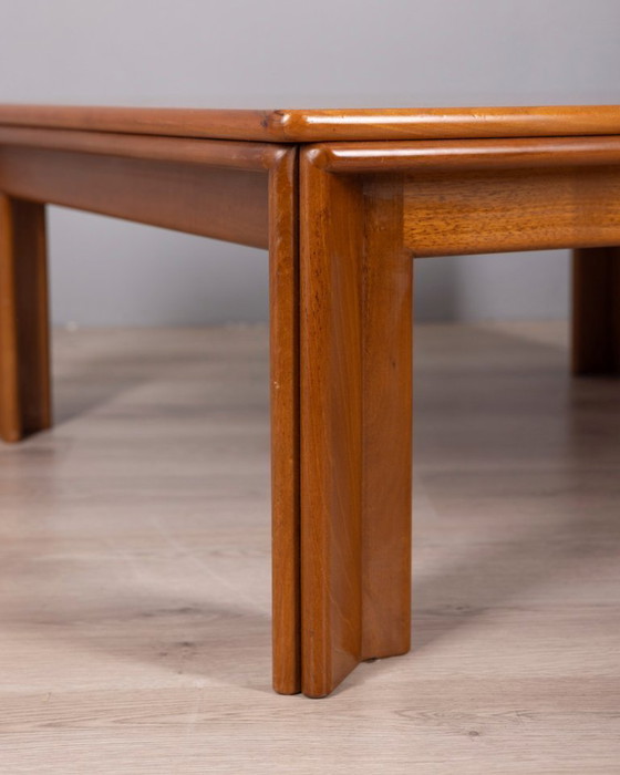 Image 1 of Vintage houten salontafel "Mou" uit de jaren 70, ontworpen door Afra en Tobia Scarpa voor Molteni.