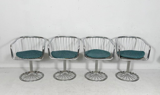 GASTONE RINALDI. Fauteuils/chaises style Mid-Century, Italie, années 1970
