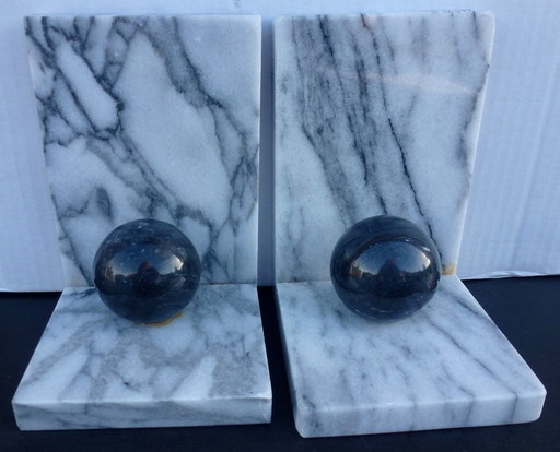Vintage Marble Bookends (2)