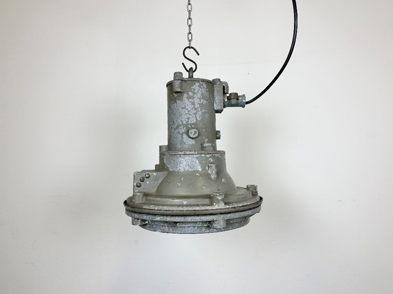 Image 1 of Industrial Grey Cast Aluminium Pendant Light, 1960s
