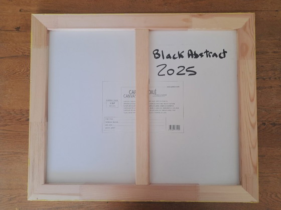 Image 1 of Enzo San Marco - Zwart Abstract - Schilderij van de kunstenaar