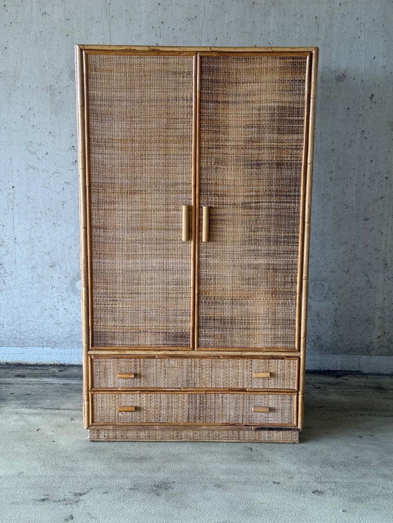 Image 1 of Armadio vintage Dal Vera in bambù boho, 1970