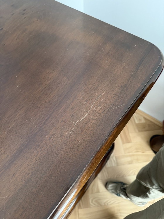 Image 1 of Vintage Mid-Century Chippendale sideboard, walnut root, 230 cm