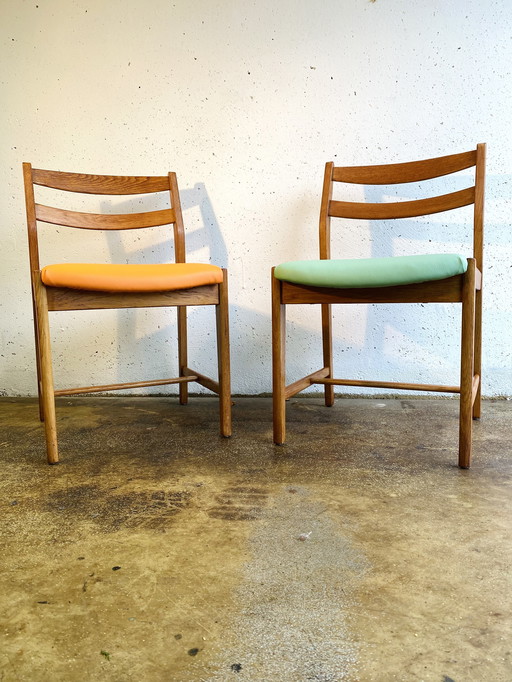 2 x Vintage Teak Dining Chairs 