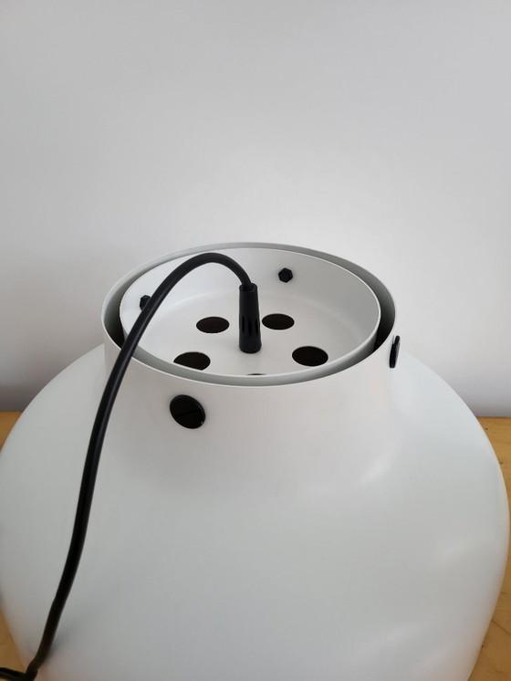 Image 1 of Vintage hoffmeister leuchten hanglamp, Scandinavische stijl, wit metaal