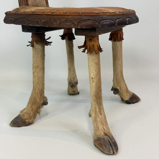 Coppia di sedie rustiche stile folk – Poltrone relax, Pelle, Legno (photo 9 of 34)