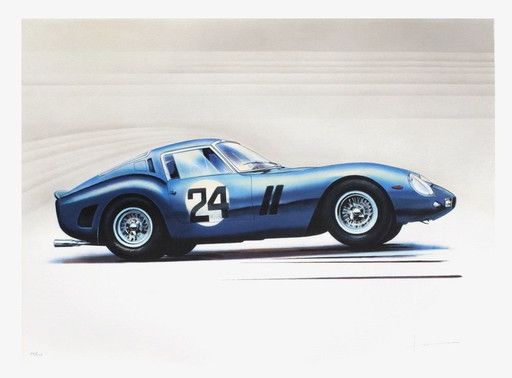 Jean HIRLIMANN Ferrari 250 GTO - 4 Litografia firmata