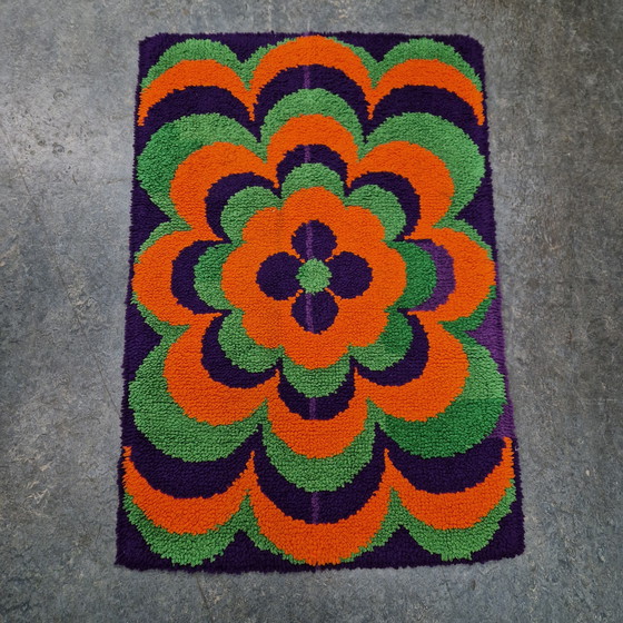 Image 1 of Tappeto vintage da appendere alla parete, tappeto in lana anni '70