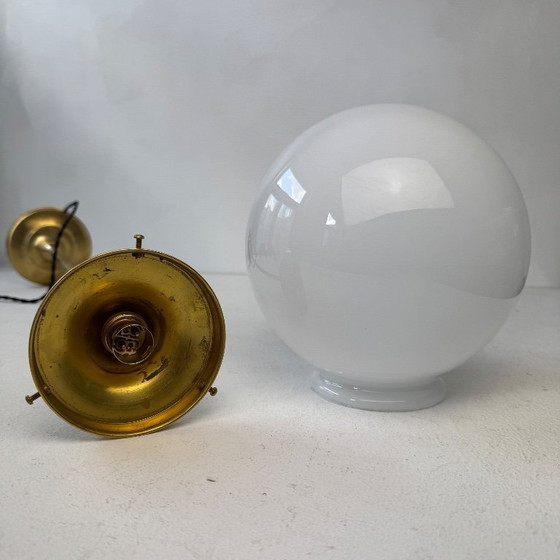 Image 1 of VINTAGE LARGE OPALINE TABLE LAMP
