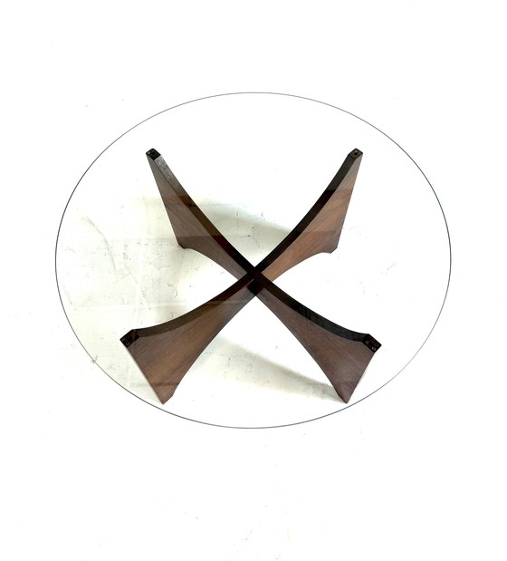 Image 1 of Tavolino da caffè vintage in teak e vetro anni '60