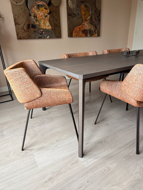 Image 1 of AL2 Vintme 002 dining table & 6x AL2 Mob 012 dining table chair