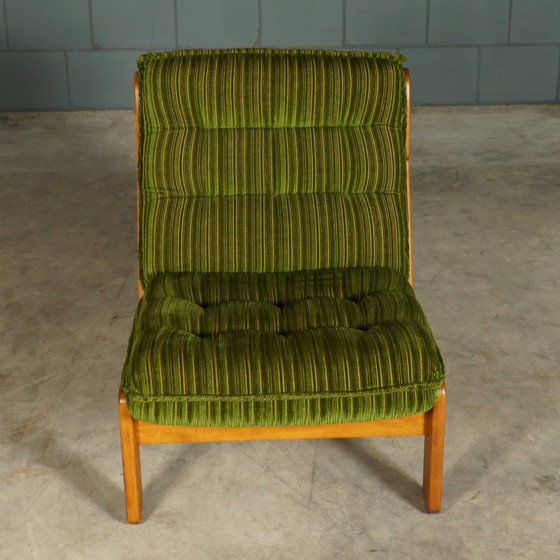 Image 1 of Fauteuil Vintage - Velours Vert - 1970