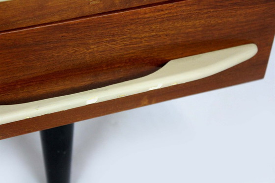 Image 1 of Modular Desks with White Glass Tops by Mojmir Pozar for Up Závody, 1960s, Set of 3