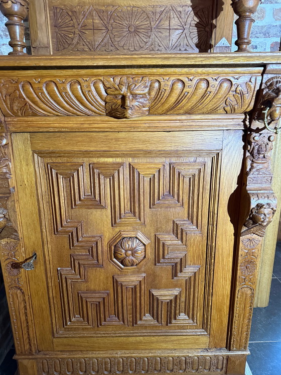 Image 1 of Antique oak Malinois cabinet