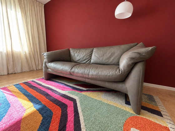 Leolux Edison Canapé 2,5 Places Gris Vert – Sofas, Leather (photo 2 of 8)