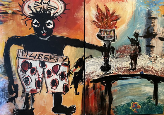 Image 1 of Bernard Bieling " STATUE DE LIBERTÉ " 100x70 cm.