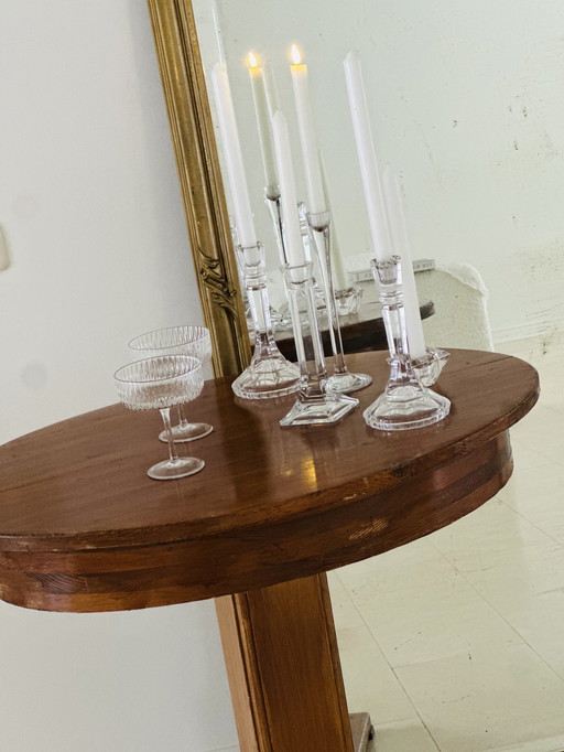 Art-Deco-Beistelltisch, Couchtisch, oval, tschechoslowakisch