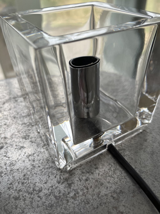 Nachtmann Ice Cube Lamp1970 – tafellampen, Glass, Chrome