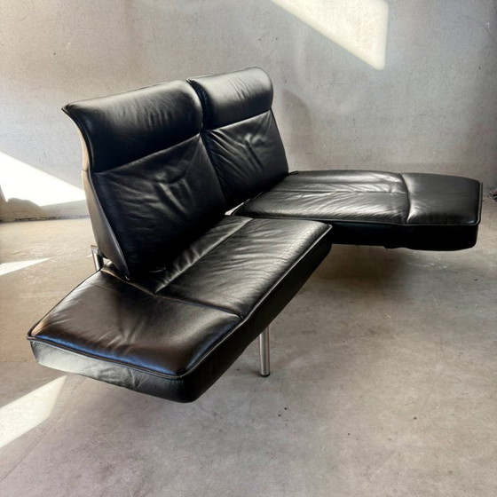 De Sede DS-450 Black Leather 2-seater Sofa Twist, 2 seaters (photo 3 of 9)