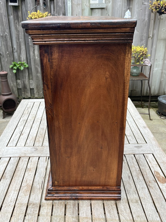Image 1 of Rare cabinet français | Teck et fer forgé | 1950s
