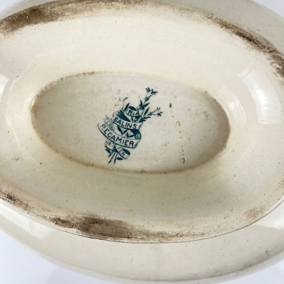 Image 1 of Zuppiera in ferro e terracotta "Recamier" Salins, fine XIX secolo