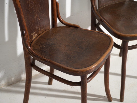 Set antico di 2 sedie Thonet in legno curvato – Europa Centrale, circa – Sedie da pranzo, Metal (photo 17 of 40)