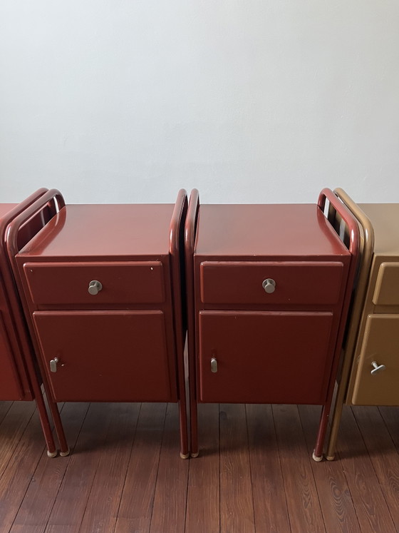Image 1 of Industrieel design, nachtkastje, Mertens Mortsel, vintage 50, Mertens Mortsel