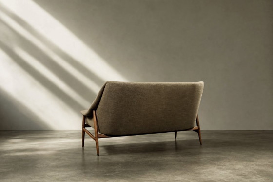 Zweisitzer-Sofa „Grace“ im skandinavischen Mid-Century-Stil mit braunem Stoffbezug von IKEA, Baujahr 1961 (photo 22 of 27)