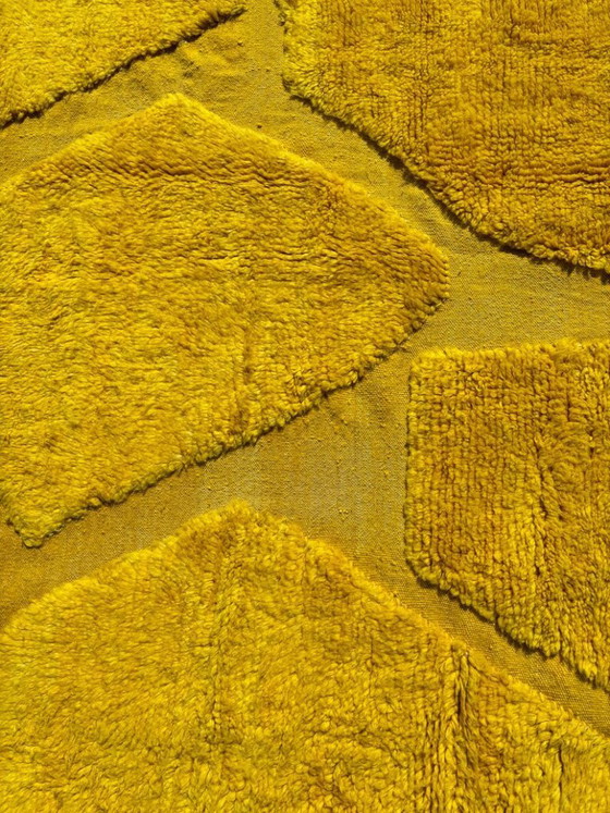 Image 1 of Tapis berbère marocain jaune sur mesure 3 x 2 m