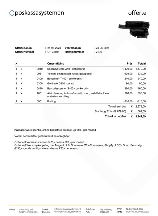 Sistema de caja completo Pos