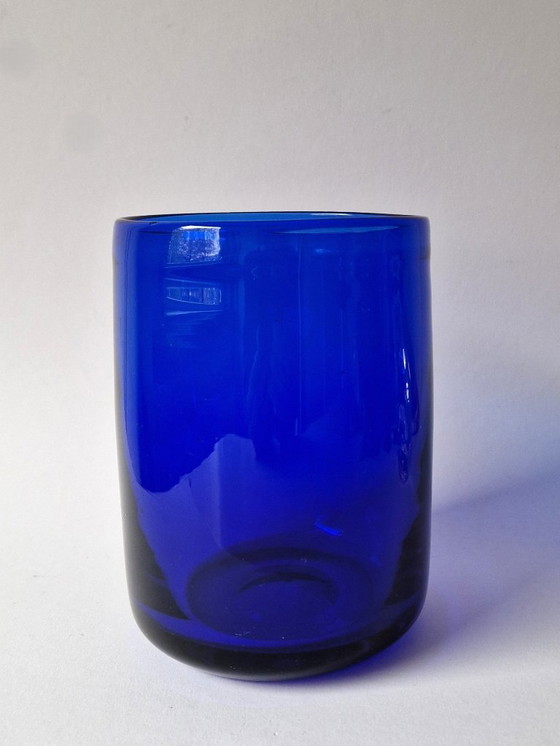 Image 1 of Kosta Boda - Grande vaso blu cobalto di Erik Höglund