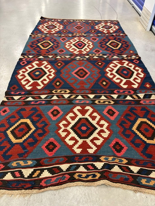 Antigua alfombra armenia Kilim tejida a mano