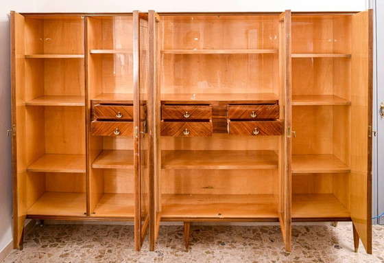 Libreria da Studio, Intarsi a Diamante, Stile Paolo Buffa, Italia 1950-60 – Librerie, Metallo (photo 4 of 16)