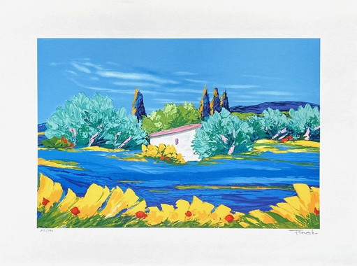 Serge FENECH Provence I Signierte Lithografie 1990
