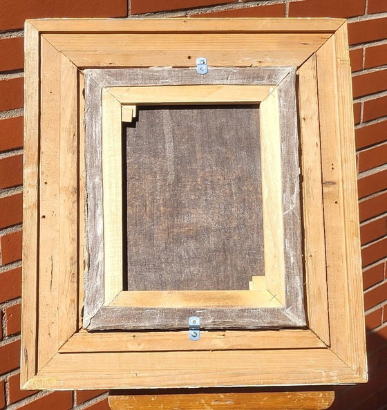 Image 1 of 19e-eeuws portretschilderij van een jonge man, een heer, antiek