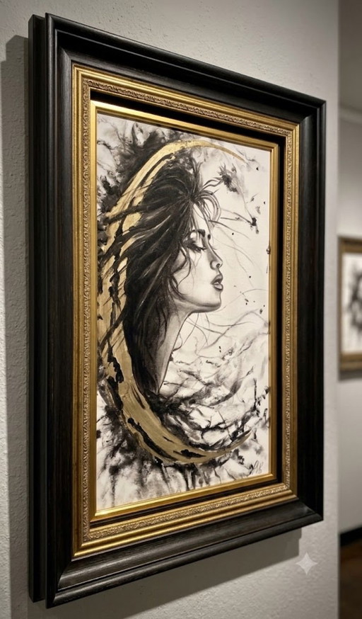 Beauty in Gold – schilderijen tekeningen, Canvas (photo 2 of 12)
