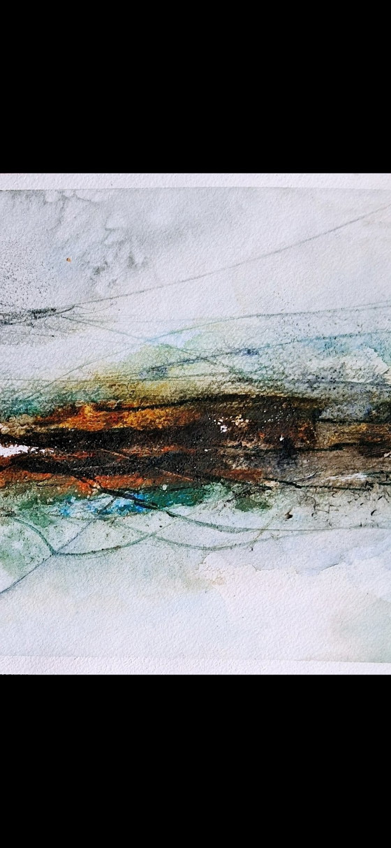 Image 1 of Authum in the Valley, watercolor in mixed media