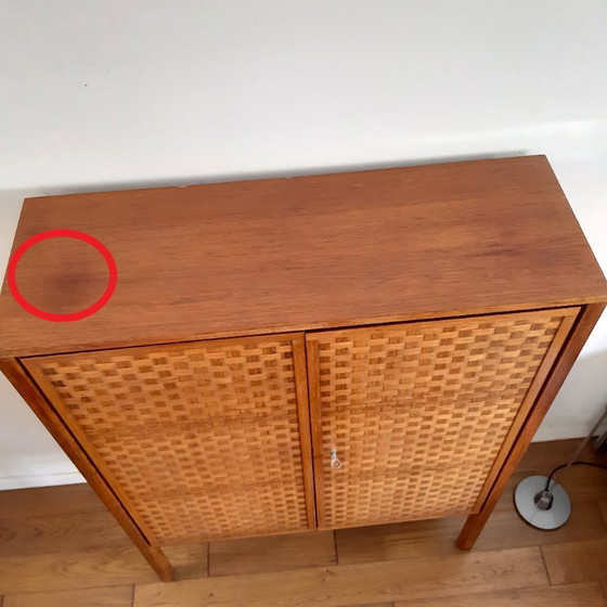Mobile a parete Mid-Century, Palissandro di Rio, ante intrecciate, Möbelwerkstätten Leo Bub – Credenze alte (photo 7 of 11)