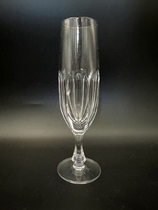 6 bicchieri da champagne in cristallo al piombo Thomas Webb anni '60