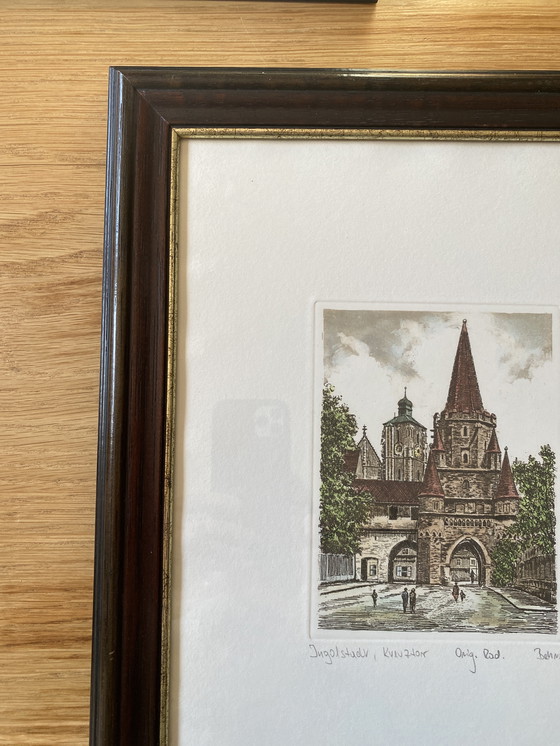 Image 1 of Gravure originale Behrens Ingolstadt Kreuztor