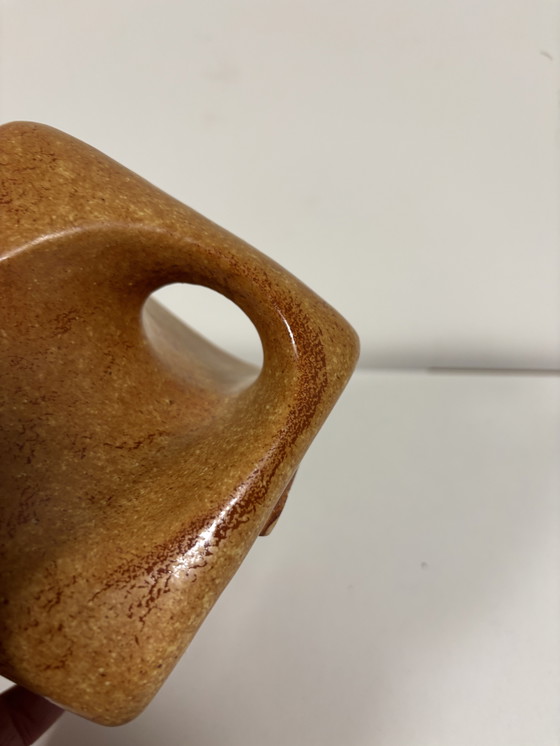 Image 1 of Bertoncello Kubusvaas (modello 907) in marrone e beige 'Screziato' di Roberto Rigon