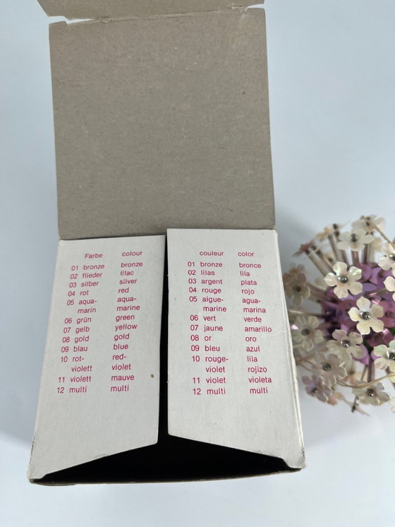 Image 1 of Vintage Space Age Christmas Ornament – Pink – 1960s – Boxed