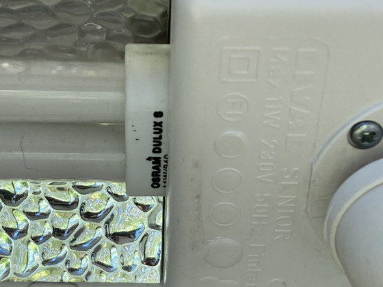 Image 1 of Paire de lampe Finlandaise LIVAL SENIOR année 80 beige et blanc 