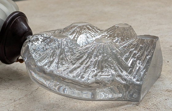 Image 1 of Daum France Crystal "Crater" Table Lamp